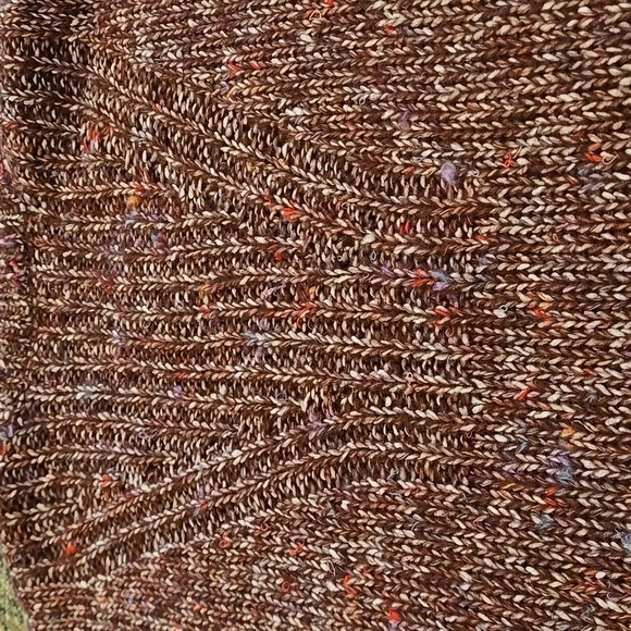 Passports Open Cardigan "Fall Foliage" Blue/Red/White Specks Women size M - Picture 9 of 13